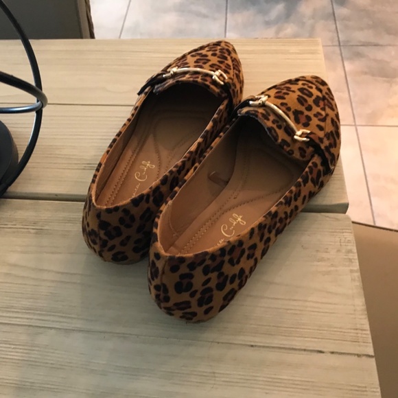 Jessica Carlyle Sakarya leopard faux suede flats size 9 - Picture 4 of 5